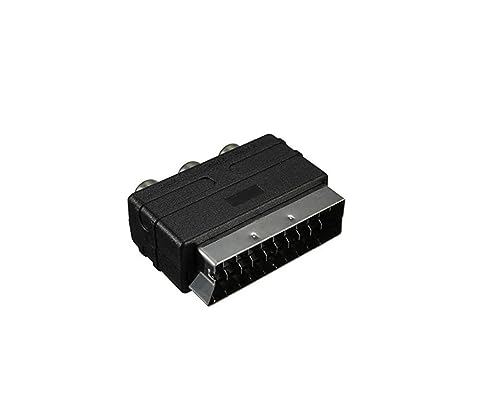 Mr.Gadget's Solutions SCART Male to 3 RCA Female RG to Scart Adapter with Input and output Switch Converter Audio Video AV S-Video Adapter