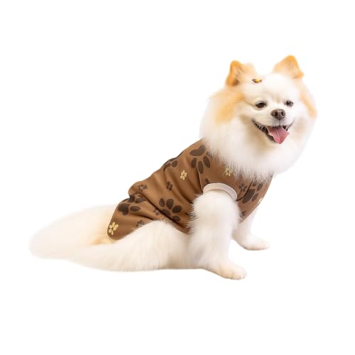 LUVY PET, Roupa Pet Soft Bouclê Peluciado Patas Marrom Tamanho:G