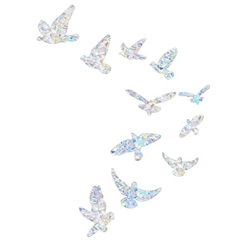 YIPUTONG Prism Fenster Abziehbilder, Vogel Anti Kollisions Fenster Aufkleber Fenster Abziehbilder für Vogelschlag Vogelwarnung, Regenbogen Sonnenfänger Aufkleber Cover