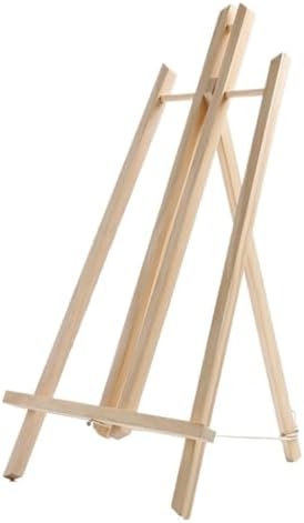 Solid Wood Easel Tripod Foldable Fe Easel Table Easel Portable Painting Rack(Large) image 3