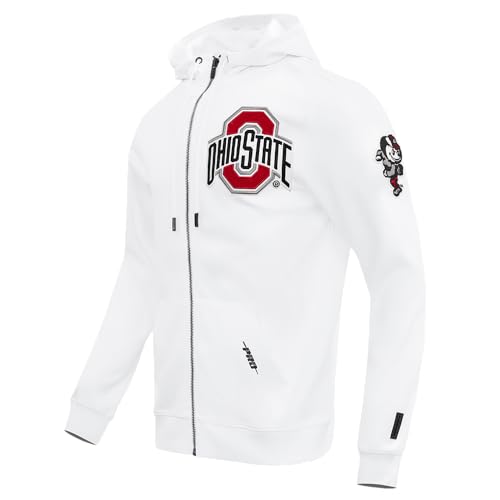 Image of Pro Standard Mens College Classic Chenille Cotton Double Knit Full Zip Hoodie