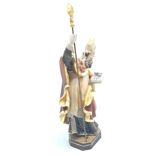 Saint Germano sculpté en bois cadeau de crèche traditionnel Dolphes vallée Gardena - 5