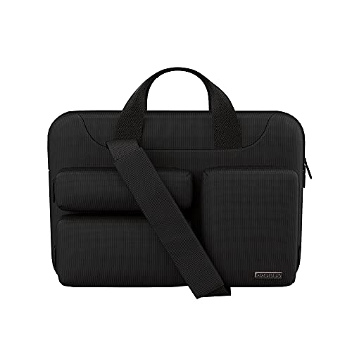 Image of Probus 360 Protective Laptop Shoulder Bag for 15.6 Inch Laptop /MacBook /Chromebook /Notebook Water Resistant Sleeve Case Cover Office Bag - Black
