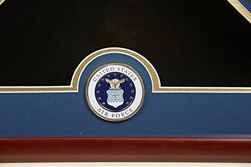 Allied Flag US Flag Display Case with Air Force Medallion Crafted from Premium Quality Materials - Made in USA - Thumbnail 2