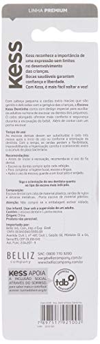 Kess Escova Dental Infantil Dentinho Com Estojo Protetor Pacote De 1 Unidade