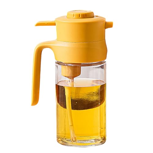 Botella de aceite de cocina, botella de aceite de alta calidad con capacidad de 500 ml, recargable, de grado alimenticio, con tapa a prueba de fugas para freír, cocinar al for