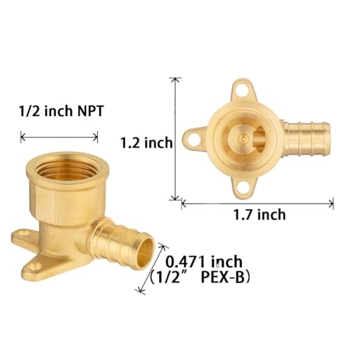 Fixation tuyau PEX 1/2 coude à oreilles pour bloquer vos sorties murales de plomberie - 8