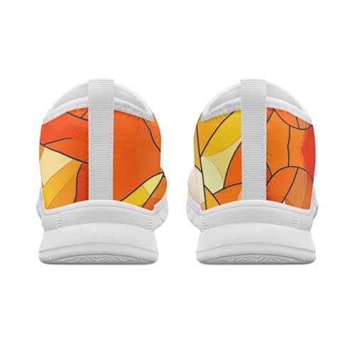Image of Floral Sneakers for Women Colorful Art Shoes for Women Slip On Casual Work Shoes