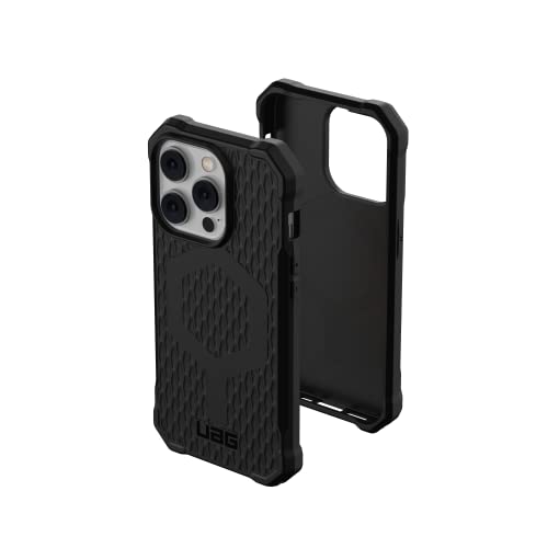 Coque silicone iPhone 14 Pro UAG Essential Armor noire compatible recharge induction