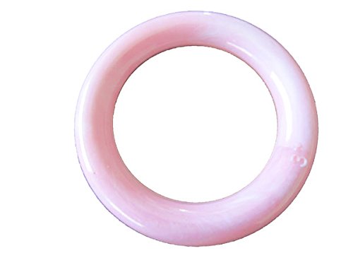 3 inch Round Plastic Macrame Craft Ring, Set of 10 Rings (Baby Pink Marble)