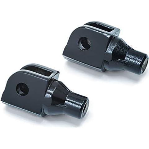 Kuryakyn 8868 Motorcycle Footpeg Component: Tapered Peg Adapters for Can-Am, Honda, Suzuki, Triumph Motorcycles, Gloss Black, 1 Pair Cover