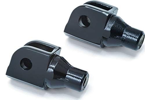 Adaptateurs de repose-pieds fuselés Kuryakyn 8868 Gloss Black pour motos Suzuki et Triumph