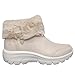 Skechers Women's EASY GOING - COMFY COOL Martha Stewart - Hands Free Slip-Ins cozy sparkle bootie, Natural, 5 M