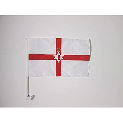 Az Flag Bandiera Per Auto Irlanda Del Nord 45X30Cm - Bandierina Da Auto Irlandese 30 X 45 Cm