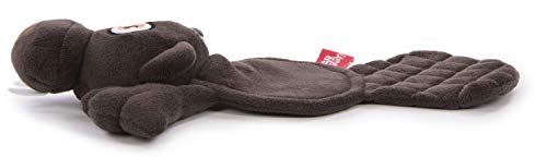 Hear Doggy Flattie Brown Beaver Ultrasonic Silent Squeaker Dog Toy, 58519 Large #TOP1