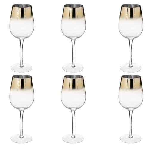Paris Prix Secret de Gourmet - Lot de 6 Verres à Vin Arya 38cl Or