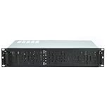 JUSTOP 2U 400 Rackmount Server Case 405mm Deep Micro ATX/Mini ITX Rack Chasis, 2x USB, 3x 80mm PWM Fans