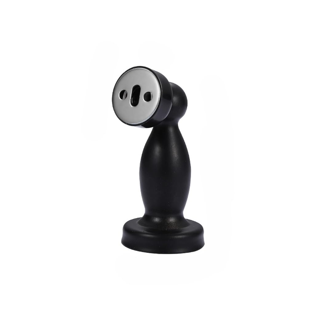Butoir de porte magnétique noir mat discret et design en acier inoxydable