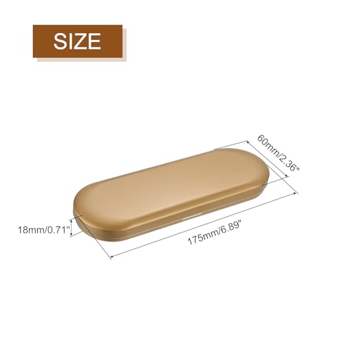 Image of uxcell Metal Tin Box Containers, 6.9x2.4x0.7 Inch Golden Rectangular Empty Hinged Tins Box Home Organizers for Pen Makeup Brushes