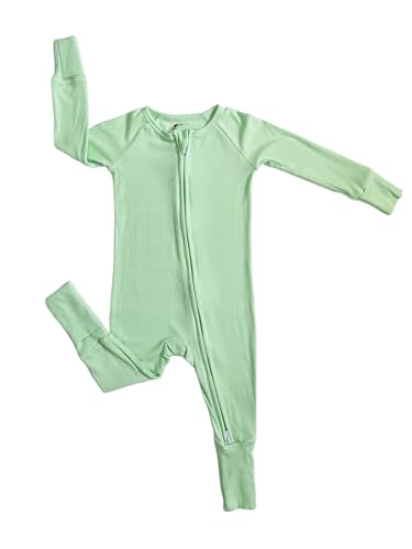 Image of Soapberry 2-Way Zipper Bamboo Viscose Pajamas for Baby Boys and Girls