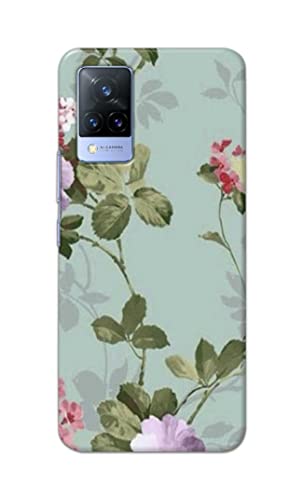 Image of Printed Hard Back Cover Case for Vivo V21 5G Back Cover (Floral Painting) -702