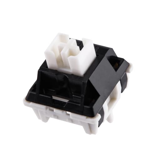 EPOMAKER Zebra 100 szt. Przełącznik liniowy do klawiatury mechanicznej 5-pinowy przełącznik 40gf smarowany trzpieniem POM, sprężyna 21 mm, kompatybilny z Keycaps MX