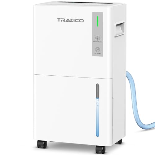 Image of Trazico 1500 Sq.ft Dehumidifier for Basement with Drain Hose, 21 Pints