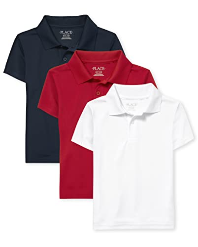 Image of The Children's Place Boys' Short Sleeve Pique Polo, 3 Pack