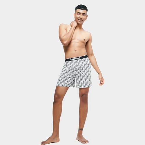 Image of Bummer Micro Modal Boxer Shorts for Men - Ultra Soft & Breathable, 3 Times Softer Than Cotton, Anti-Bacterial, Stretchable for Ultimate Comfort & Style, Pack of 1 (A Shark Tank Product)