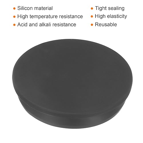 Image of uxcell High Temp Silicone Plug Mount Dia 71mm /2.79 inch T Shaped Rubber Stopper Hole Plugs for Powder Coating Plating Waterproof Plugs Sealing Plugs Black Pack of 1(OD 77mm)