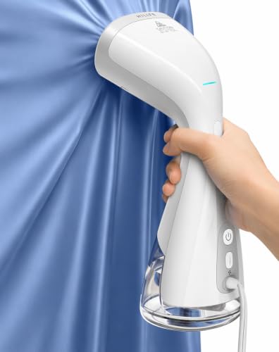 Image of HiLIFE 3600Pa Vacuum Handheld Steamer for Clothes with Touch-Control Steam | 1875W High Power, 300ml Large Water Tank, 9.18ft Extra-Long Cord, 25s Fast Heat-Up, 110-120V Only, Leak-Free System