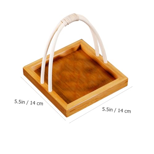 Bandeja para sushi de bambú Alipis con asa miniatura 2