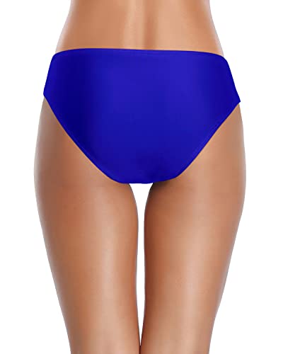 Image of Tempt Me Women Twist Bikini Bottom Moderate High Cut Bathing Suit Bottoms Ruched Swimsuit Bottom