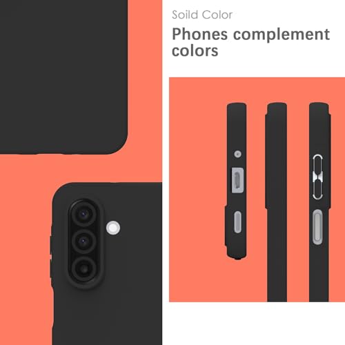 Image of YATWIN Silicone Case for Samsung Galaxy A17 4g /5g, Soft-Touch, Shockproof, DustProof, Antiskid Phone Cover for Samsung Galaxy A17 4g /5g - Black