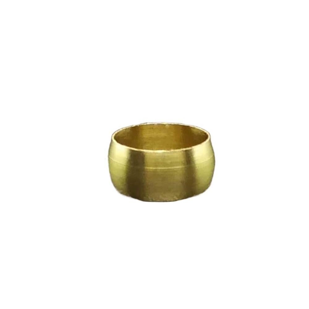 Zzsthvqwm One Color Brass Pipe Fitting Ferrules Compression Sleeve Seal Rings 6.2-16Mm 10 Pack(8Mm)