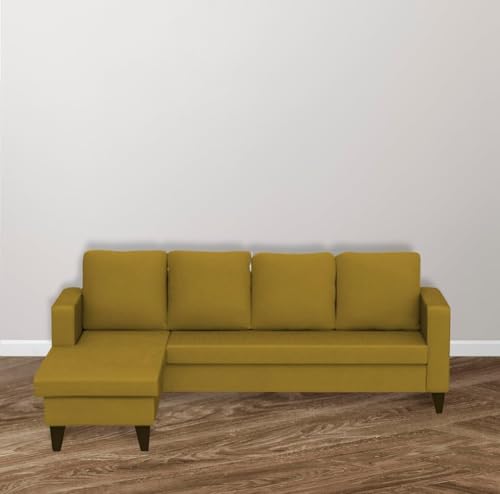 Image of The MM Furniture store Premium Fabric Sofa - Dirty Gold (5 Seater - LHS)