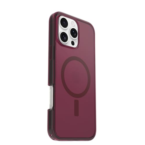 Image of OtterBox iPhone 16 Pro Max Symmetry Series Clear Case - Foxberry Pink - Ultra-Thin, Sleek iPhone Case, Glitter iPhone Case