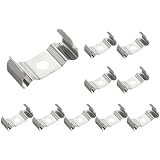 QUARKZMAN 45 Pezzi Supporti Clip T5 Acciaio Inossidabile 6" Portalampada A Fluorescenza Supporto Montaggio LED Con Viti Per Tubo A Luce Integrata, Argento