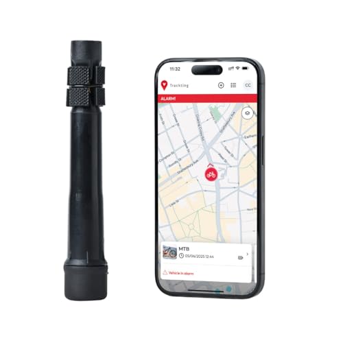 Trackting Bike T9 – Anti-Diebstahl GPS Gerät für Mountainbike MTB & E-Bike mit integrierter SIM (4G/2G) – ABO erforderlich | Fahrrad GPS Tracker | Diebstahl-Alarmanruf, Live Tracking