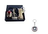 Größe: 3-6cm Exquisit Endgame Schlüsselanhänger Set 3pcs Keychain aus Zinklegierung Film Cosplay Kostüm Zubehör (Set A)