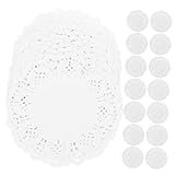 DECOMELODY 700 Piezas Tapetes de Papel Redondos Blancos Blondas de Encaje Desechables Absorben Grasa para Postres Fiesta Boda Decoración Mesas y Bandejas