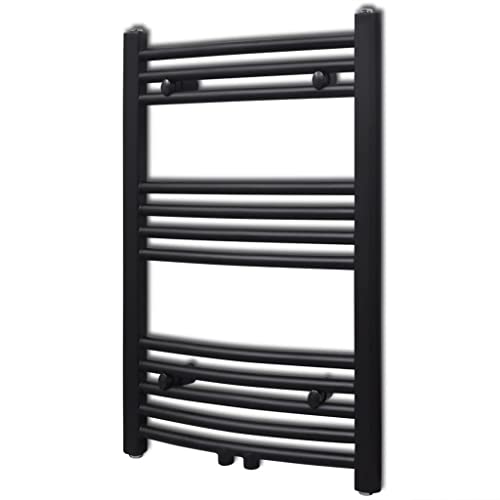 Radiador toallero de baño Curvo Negro 500 x 764 mm,Radiadores-141913