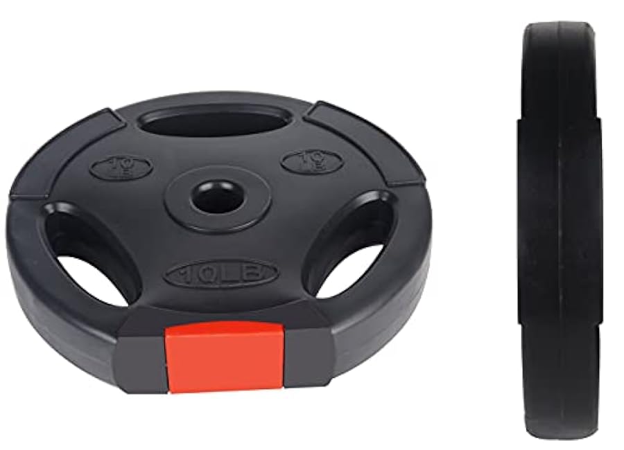 Vinyl Standard 1-Inch Plate Weight Plate Set for Strength Training and Weightlifting