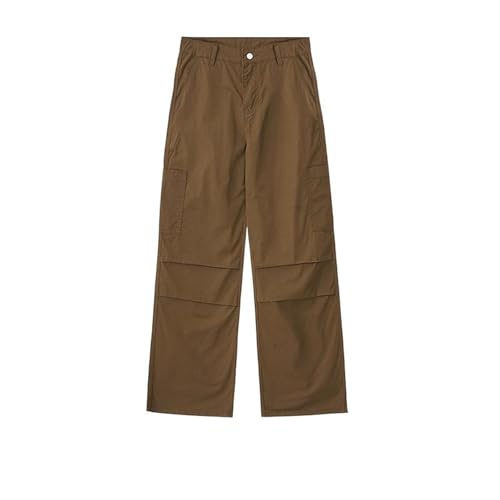 Pantalon cargo droit homme marron pour un style ample et confortable