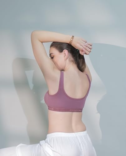 Image of BODYSIZE Front Open Sports Padded Bra for Women - Cotton| Full Coverage, Maximum Support | Non-Wired, Seamless Bra