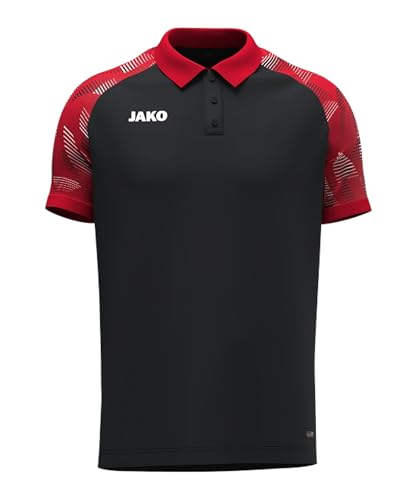 Polo JAKO Sonic haut anti-transpiration grande taille 3XL noir rouge
