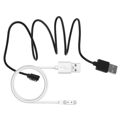 Veemoon 2pcs Watch Charging Cable Smartwatch Charger Cable Magnetic Cable Smartwatch Charger Cord Smartwatch Charging Pin USB Charging Cord Smartwatch Charging Supply Magnet Cable