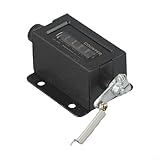 Mechanical Counter Digit with Glass Mirror Design, Resettable Counting Device for Instrument and Reciprocating Machine, ABS Aluminum Alloy Digital Counter - Black, Model TAK-602