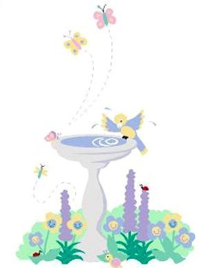 212 Main Birdbath - Paint It Yourself