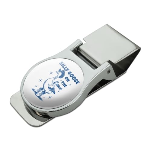 GRAPHICS & MORE Silly Goose on the Loose Satin Chrome Plated Metal Money Clip